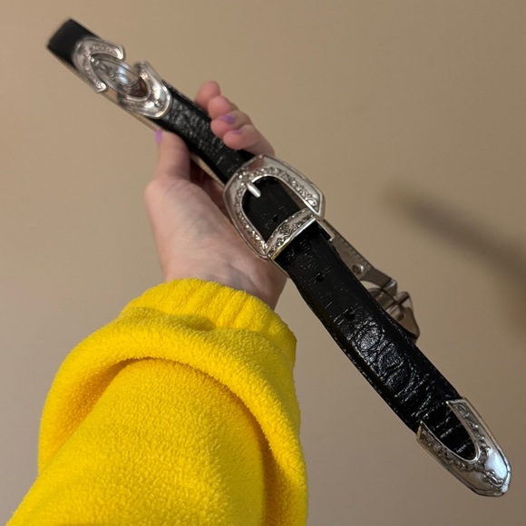 bucklesource Accessories - Vintage 90s Bucklesource Leather Link Belt